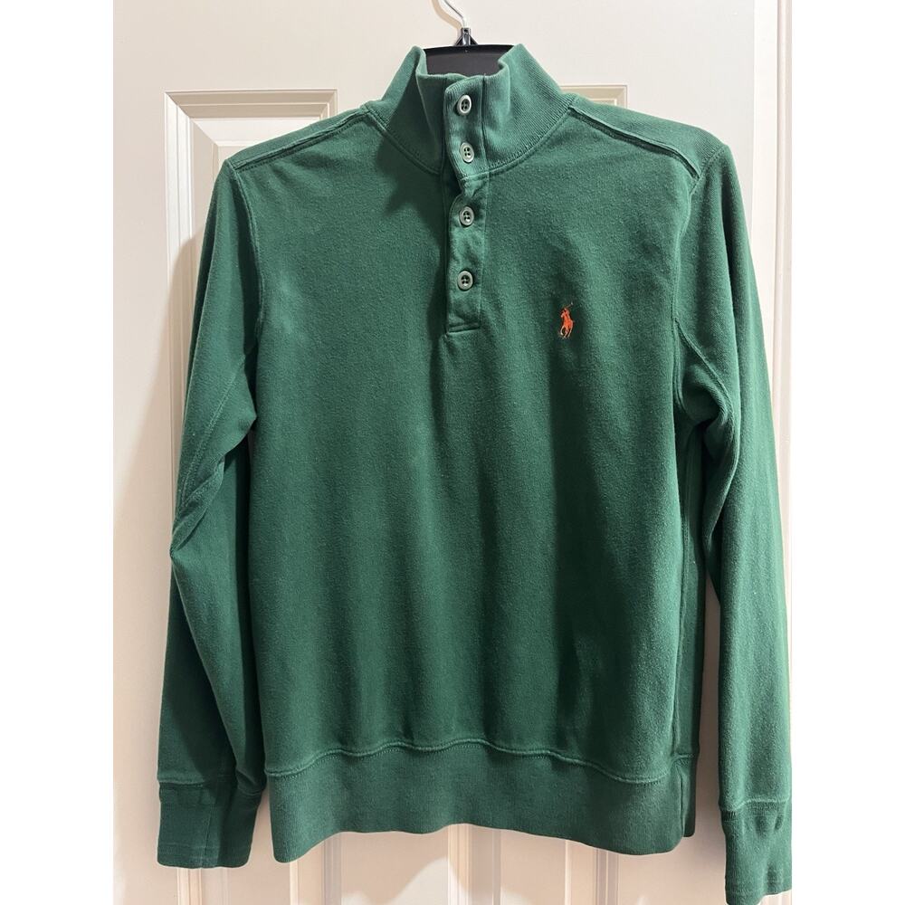 Polo Ralph Lauren Men's Mock Neck Sweater 1/4 Button Placket 100% Cotton
